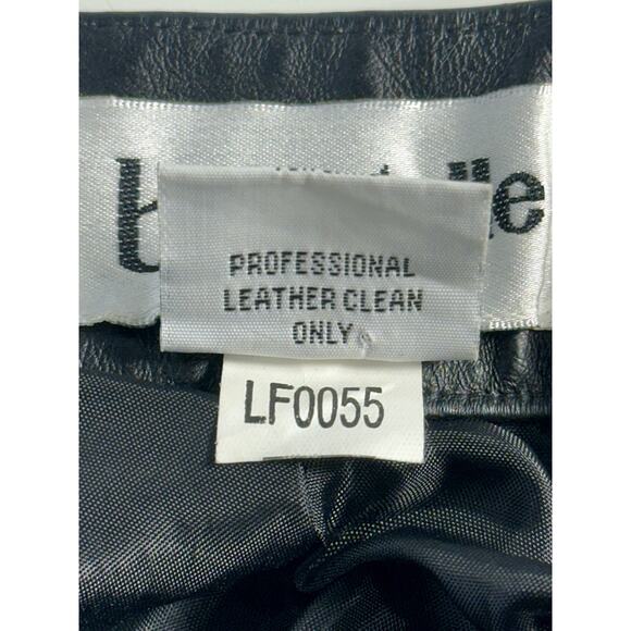 Bagatelle Womens Streetwear Black Leather Flat Front Tapered Leg Chino Pants 14 - Picture 10 of 14